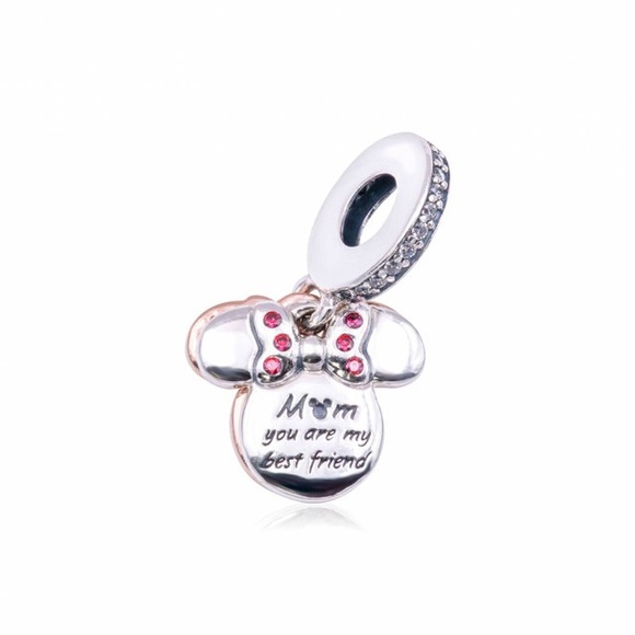 New Disney Minnie Mouse Silhouette Double Dangle Charm - Picture 2 of 8